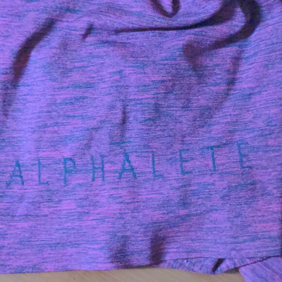 Alphalete Burgundy Maroon Red Short Sleeve T-Shirt Tee S - Picture 8 of 13